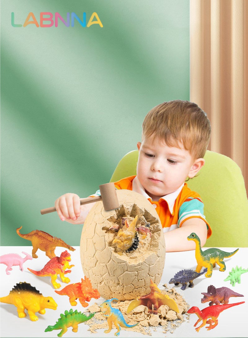 LABNNA مجموعة تنقيب عن الديناصورات، مجموعة حفر بيض الديناصورات مع بطاقات، ألعاب ديناصورات مفاجئة للأطفال من 3 إلى 12 سنة، تجارب علمية، هدايا لحفلات أعياد الميلاد، مجموعات تعليمية علمية للأولاد والبنات - Image 4